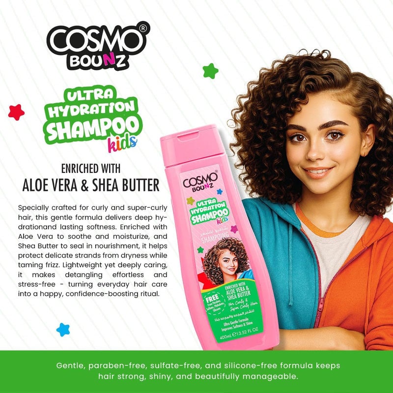 Cosmo Bounz Ultra Hydration Shampoo for Kids - 400ml - Image 4